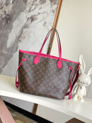 Lv Neverfull Bandoulière Inside Out MM Pondichery Pink