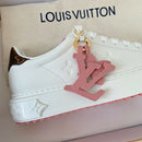Time Out Debossed Monogram Leather White Pink
