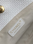 CHANEL Canvas com Efeito em Ráfia