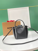 BURBERRY Monogram Motif leather Bucket Bag Black