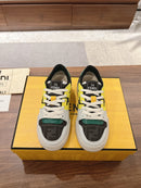 Fendi Match sneakers in black suede and white leathe