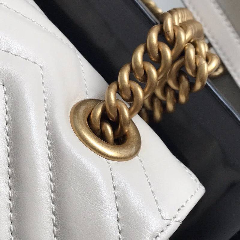 Gucci GG Marmont Small Matelasse Bag White