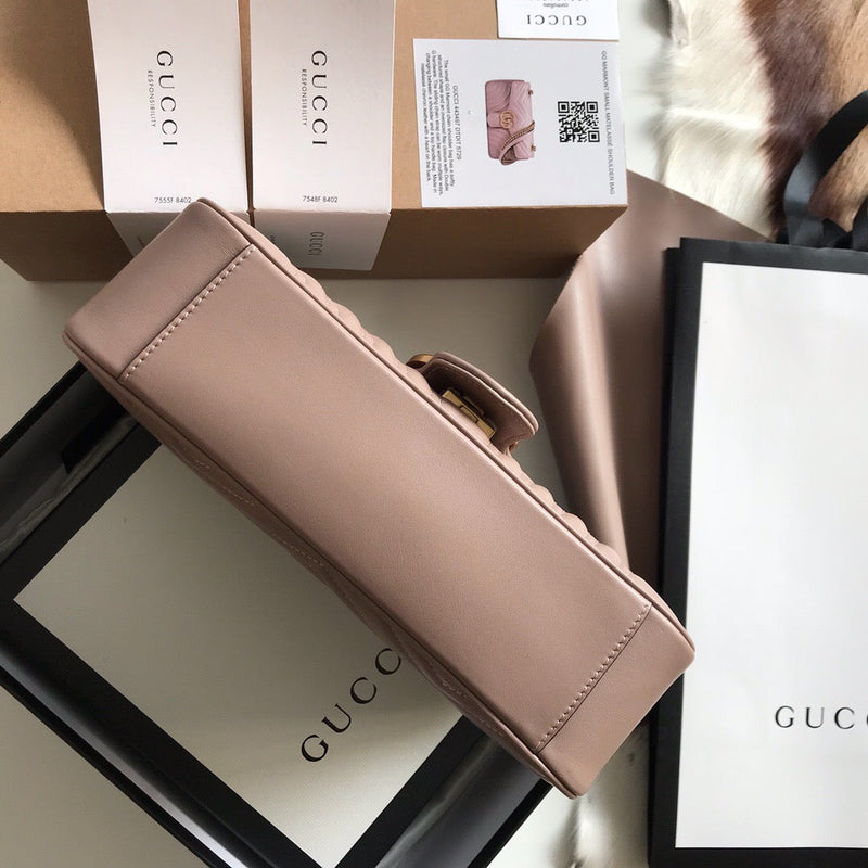 Gucci GG Marmont Small Matelasse Bag Nude