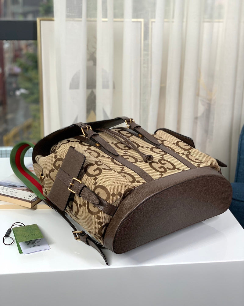 Mochila Gucci GG Jumbo Camel Ebony