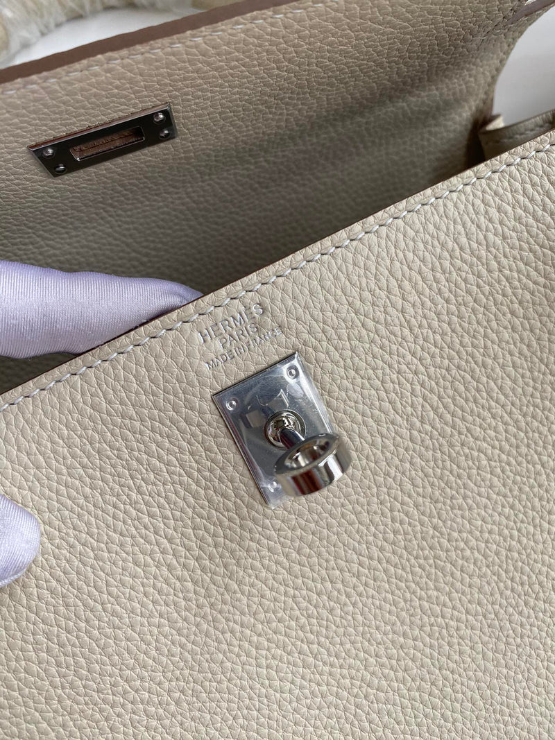 Bolsa Hermes Kelly Off White 25cm