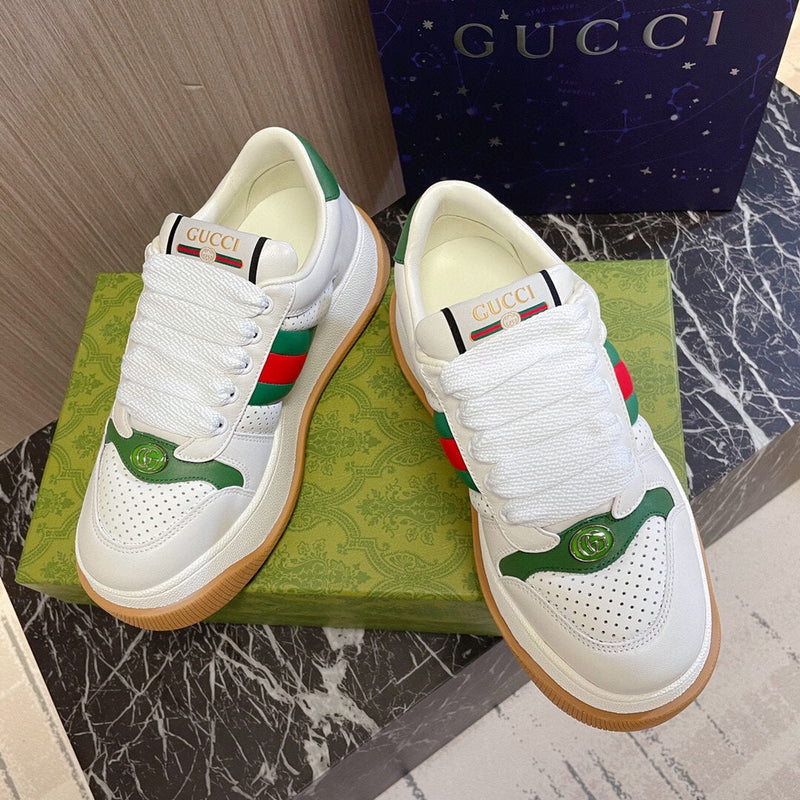 Gucci Screener GG White Leather