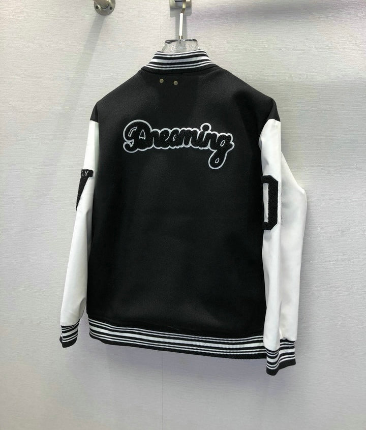 Jacket Varsity Black White