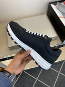 Prada PRAX 01 Sneakers Re-Nylon Brushed Leather Black White (Pronta entrega)