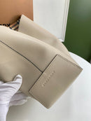 Burberry Embossed Crest Leather Tote