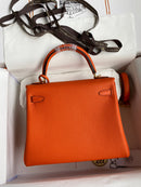 Bolsa Hermes Kelly Orange 25cm