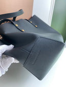 Burberry Embossed Crest Leather Tote Black