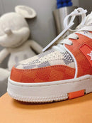LV Trainer Damier White Orange