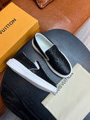 Lv Slip on Leather Black