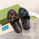 Chinelo Gucci Slipper Preto Multicolor
