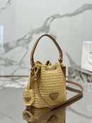 Bolsa Prada Crochet Mini Bucket Bag