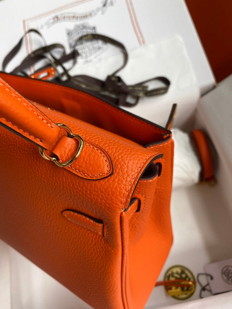 Bolsa Hermes Kelly Orange 25cm (Pronta Entrega)