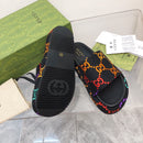 Chinelo Gucci Slipper Preto Multicolor