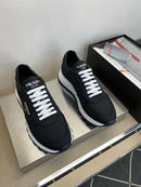 Prada PRAX 01 Sneakers Re-Nylon Brushed Leather Black White (Pronta entrega)