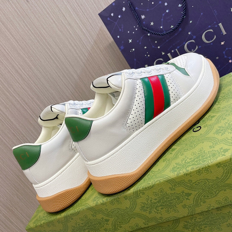 Gucci Screener GG White Leather