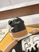 Fendi Match Black leather low-tops