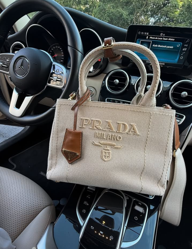 Bolsa Prada Milano Beige