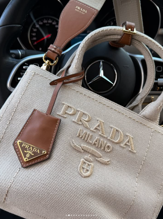 Bolsa Prada Milano Beige