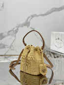 Bolsa Prada Crochet Mini Bucket Bag