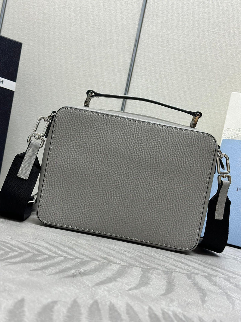 Prada Brique Shoulder Bag Grey