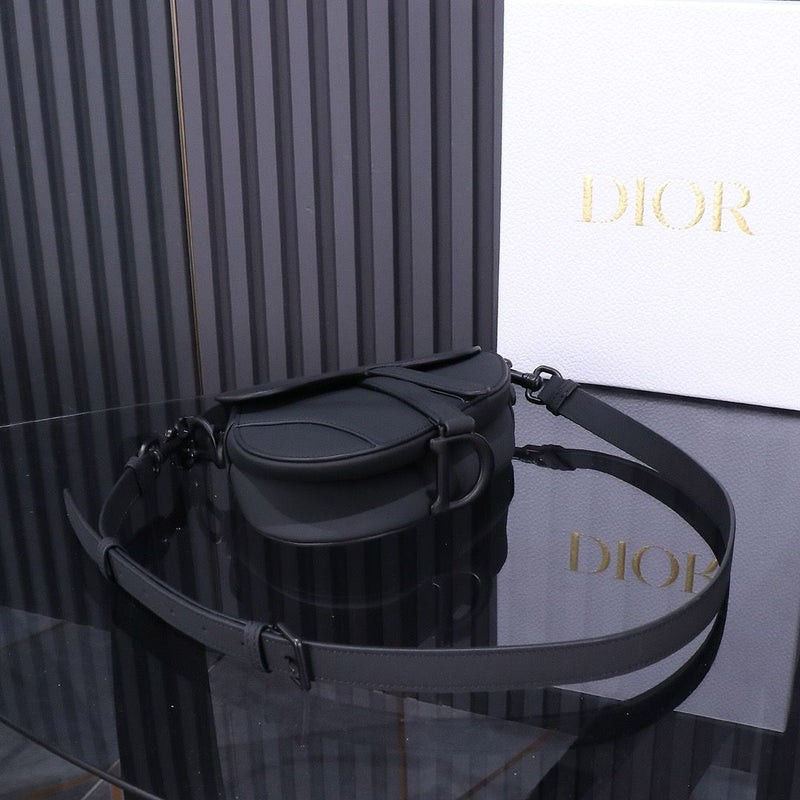 Bolsa Saddle Oblique Embroidery Black