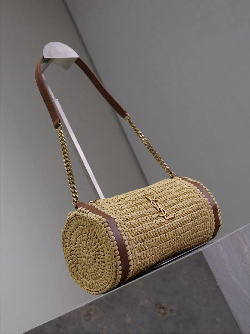 Saint Laurent Raffia Shoulder Bag