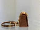Dior Caro em Couro Marrom Cannage.