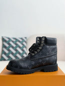 Louis Vuitton LV x Timberland 6-Inch Ankle  All Black Leather Boot