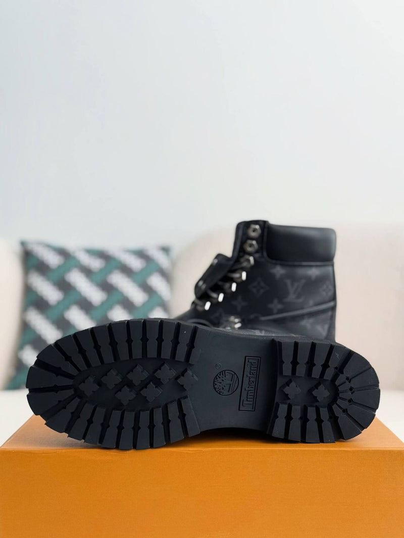 Louis Vuitton LV x Timberland 6-Inch Ankle  All Black Leather Boot