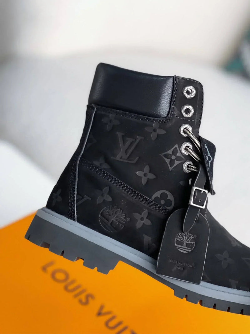 Louis Vuitton LV x Timberland 6-Inch  All Black Leather Boot