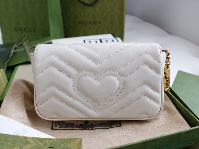 Gucci GG Marmont Small Matelasse White