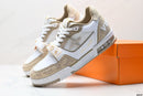 Lv Trainer Beige White Monogram