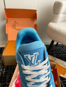 Lv Trainer Low Embossed Monogram Blue