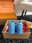 Lv Trainer Low Embossed Monogram Blue