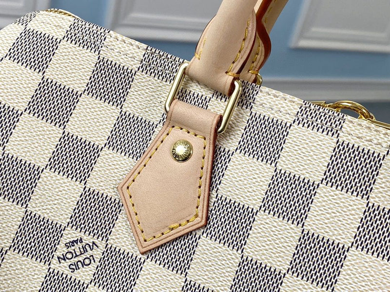 Lv Speedy Bandoulière 30 Damier Azur