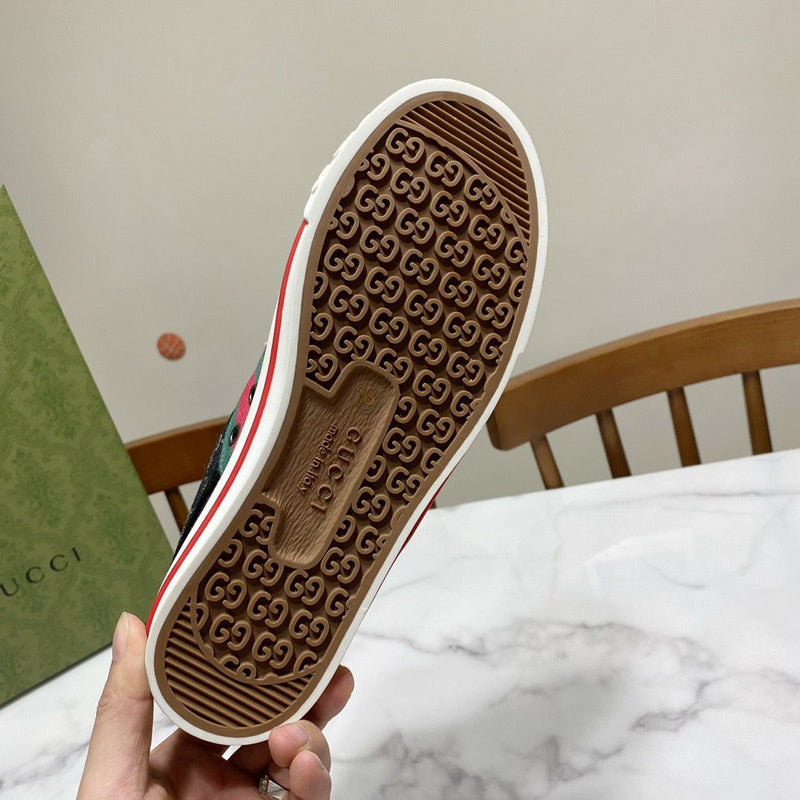 Gucci Tennis 1977 GG Logo Black Multi
