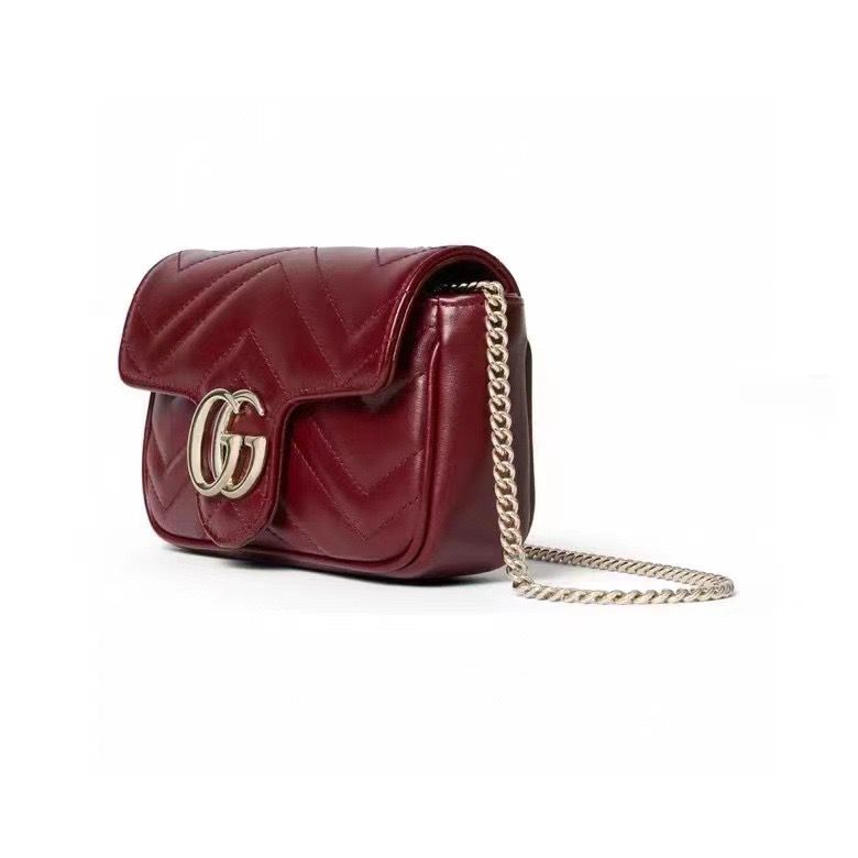 Gucci GG Marmont Mini Bag Rosso Ancora Red