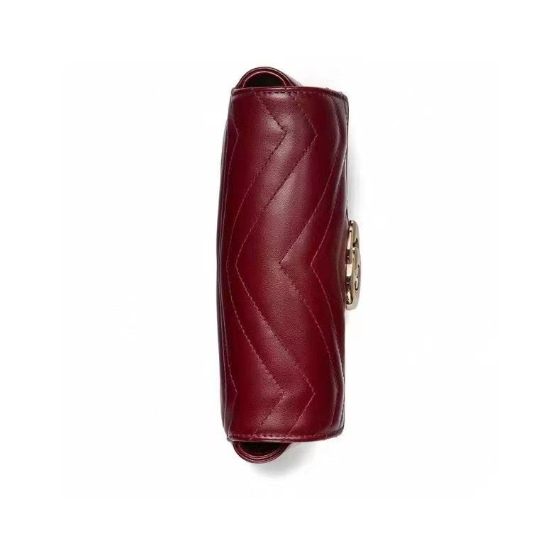 Gucci GG Marmont Mini Bag Rosso Ancora Red