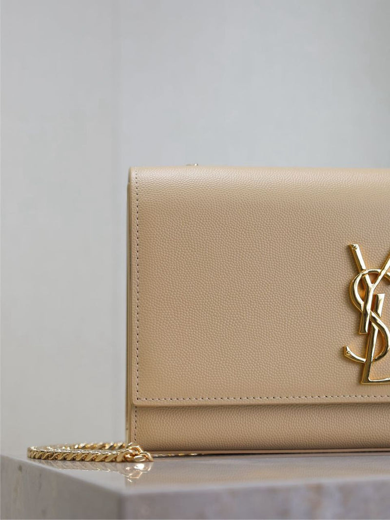 Yves Saint Laurent Kate Medium Crossbody Bag In Grained Leather