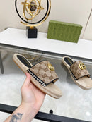 Slide Gucci Espadrille Matelasse GG Marmont
