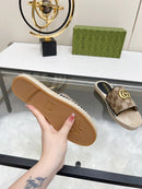 Slide Gucci Espadrille Matelasse GG Marmont