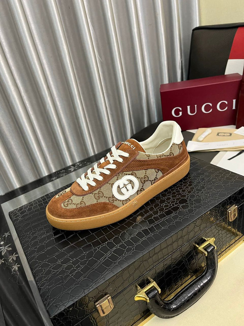 Gucci G75 Interlocking G - Brown Suede