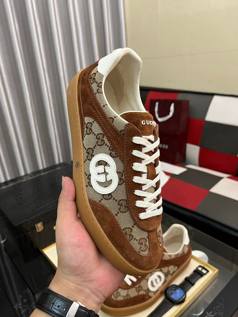 Gucci G75 Interlocking G - Brown Suede