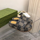 Chinelo Gucci Slipper Bege Monogram