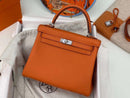 Bolsa Hermes Kelly Orange 25cm