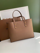 Burberry Embossed Crest Leather Tote